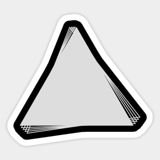 White triangles Sticker